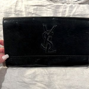 YSL Belle de Jour Clutch -6x11 black patent , like new. No flaws.